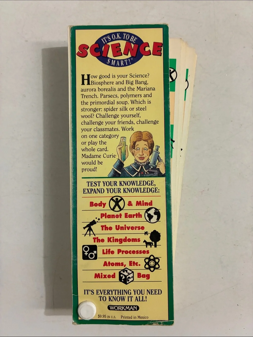Science Trivia Deck — Yellow/Green